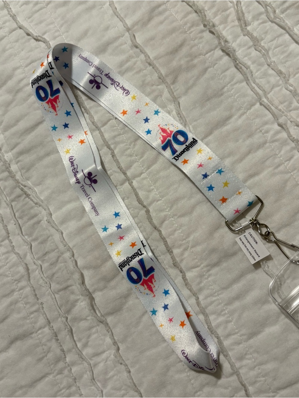 Disneyland 70th anniversary pin lanyard necklace - Picture 2 of 4